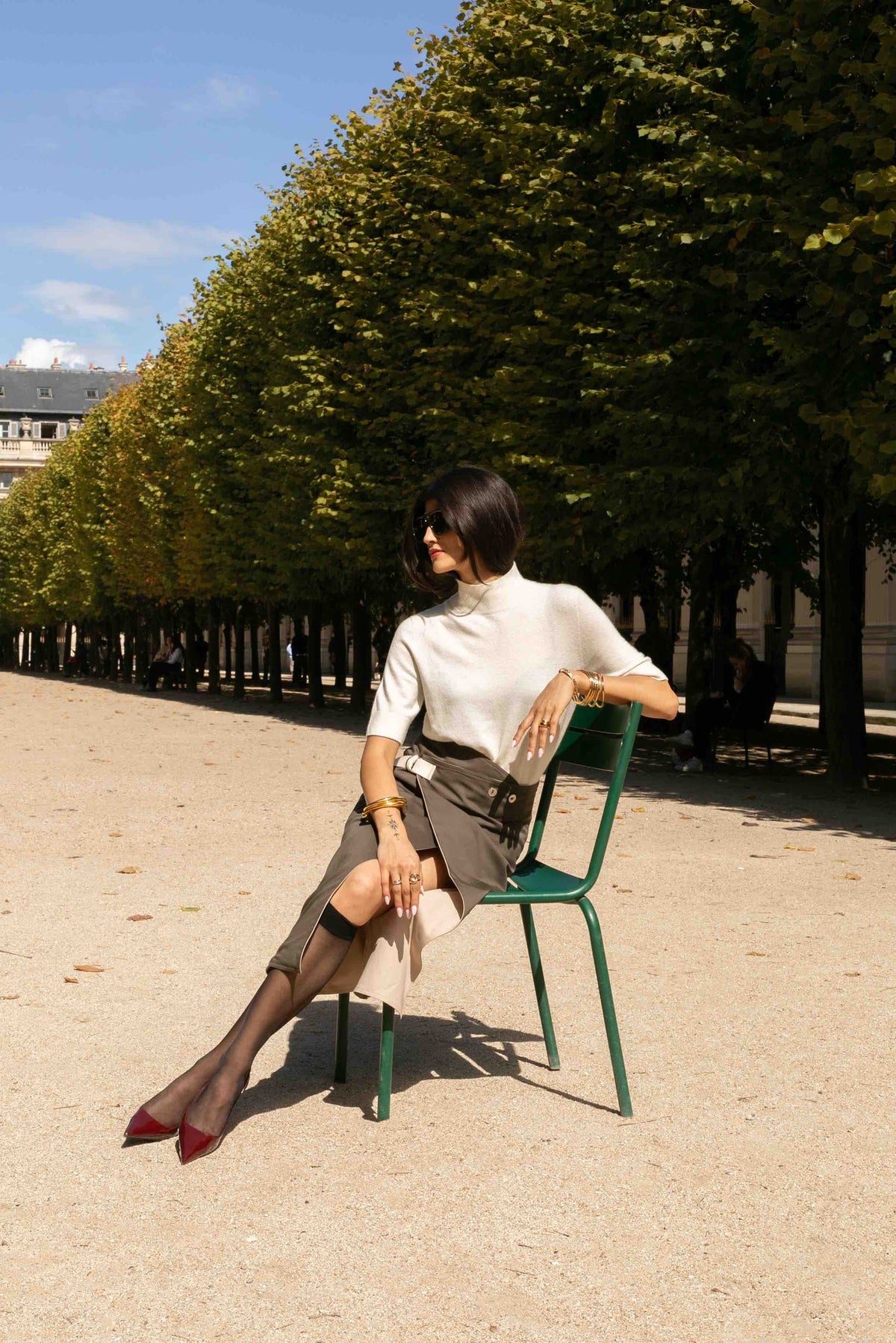 Jupe réversible Gabrielle, porté en mouvement, pour varier les looks au gré des envies, coupe sobre et confortable
