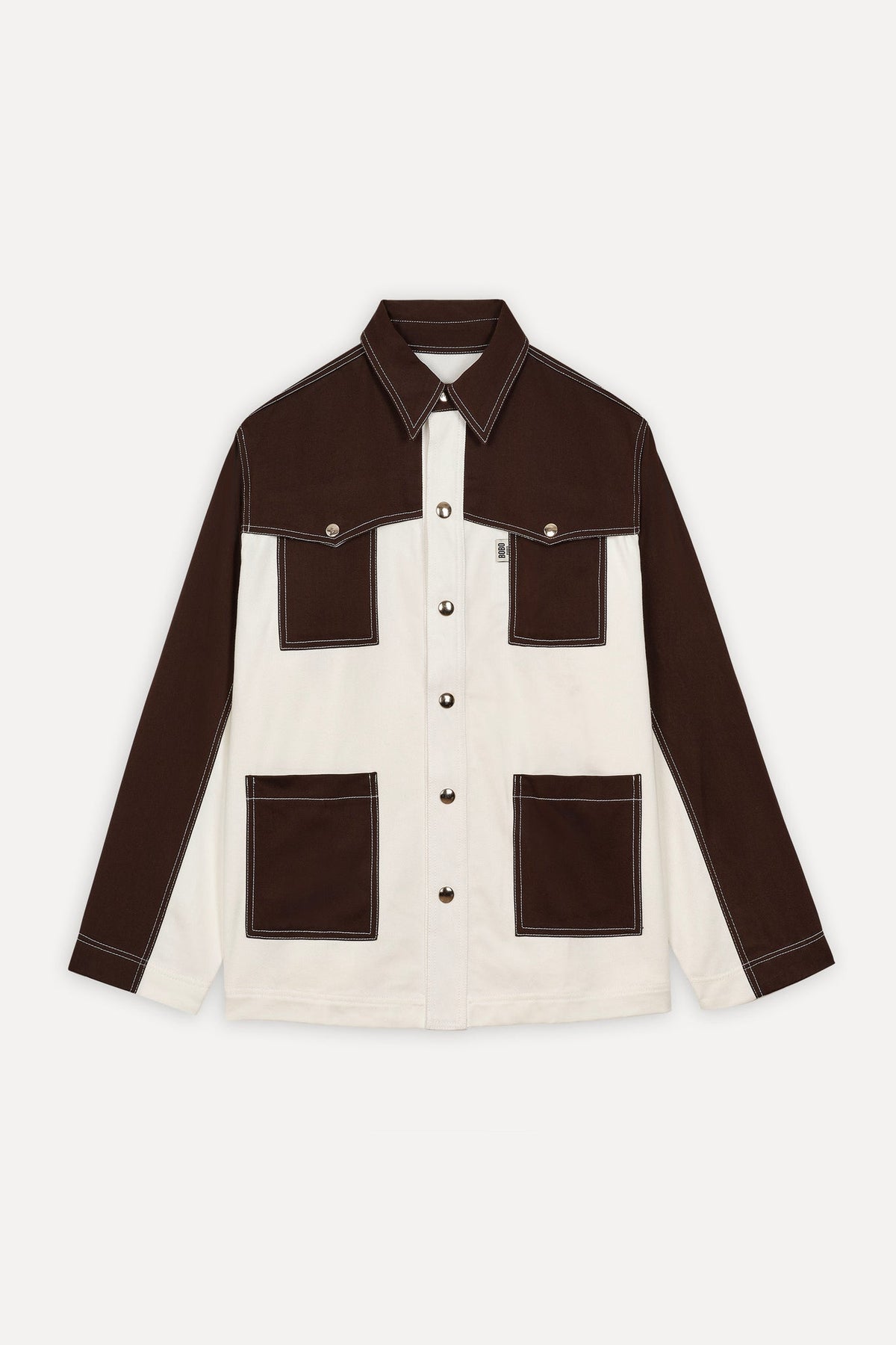 Veste en jean Gauthier Marron, look complet avec accessoires, elle est confectionnée à partir d’un denim 100 % coton