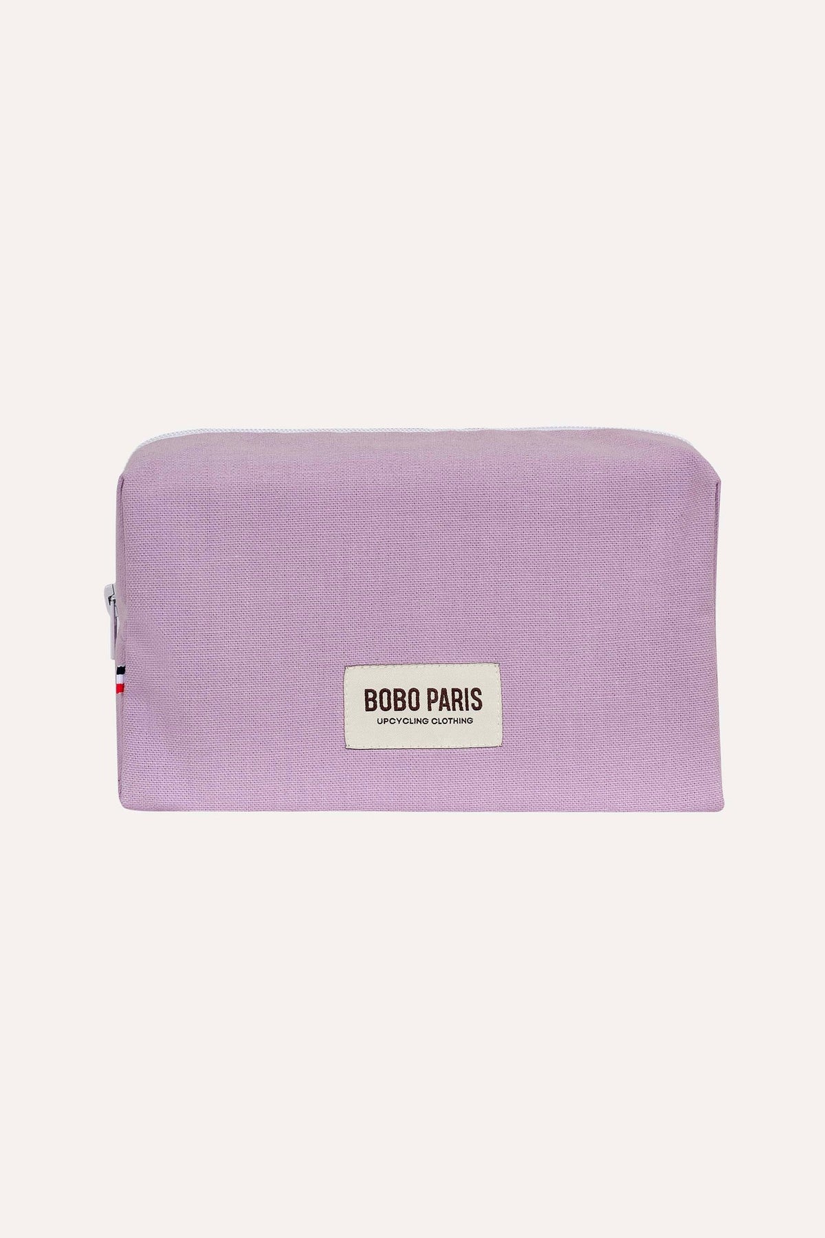 Trousse vanity Nina, détail de la coupe, chaque trousse est entièrement upcyclée à partir de nos chutes de tissus