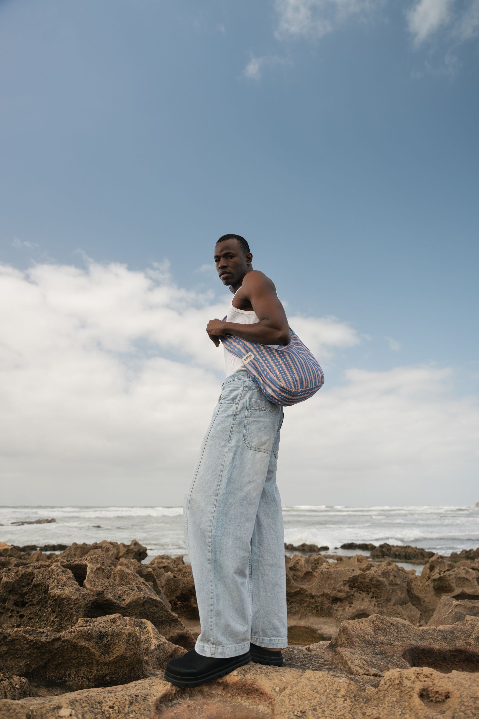Sac à nouer à rayures - Sasha - BOBO PARIS