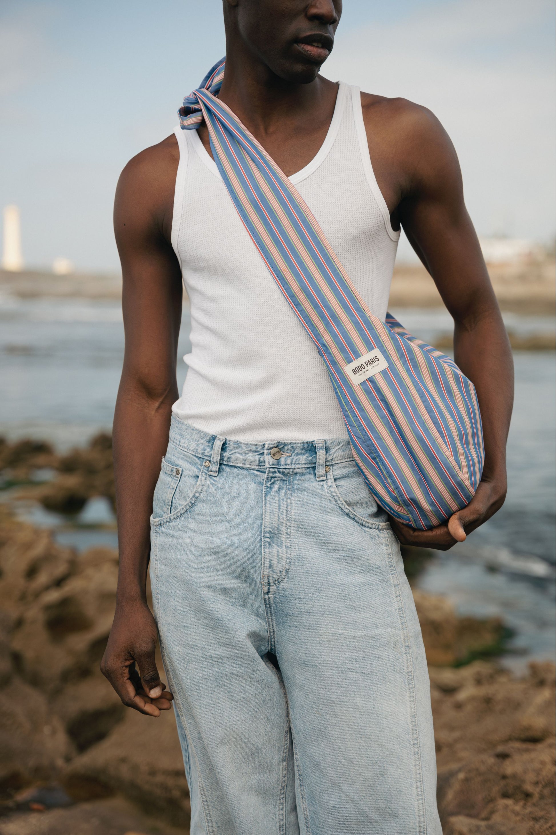 Sac à nouer à rayures - Sasha - BOBO PARIS
