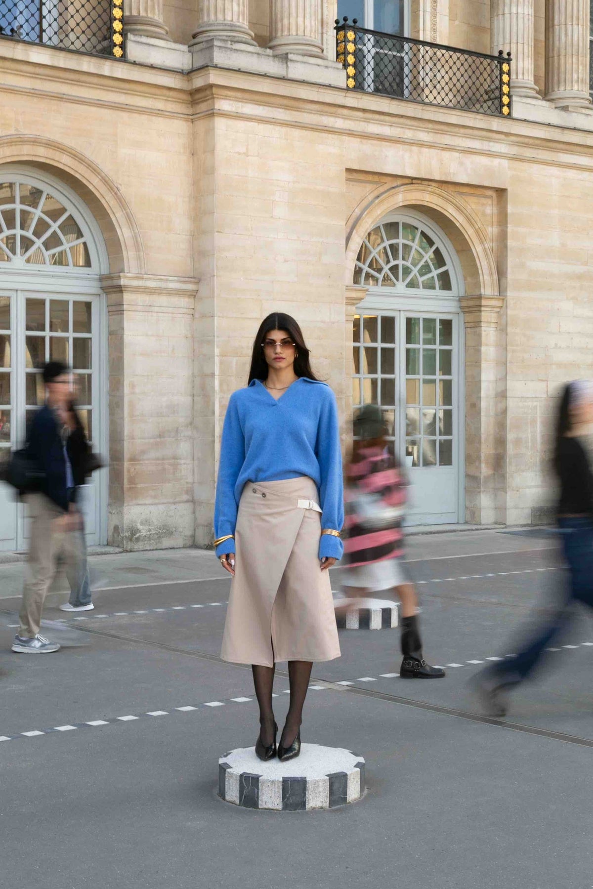 Jupe réversible Gabrielle, détail de la coupe, elle offre deux options de coloris en une seule pièce