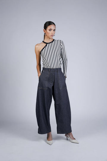 Pantalon en jean ballon bleu - Max