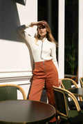 Pantalon taille haute Ivy - Terracotta