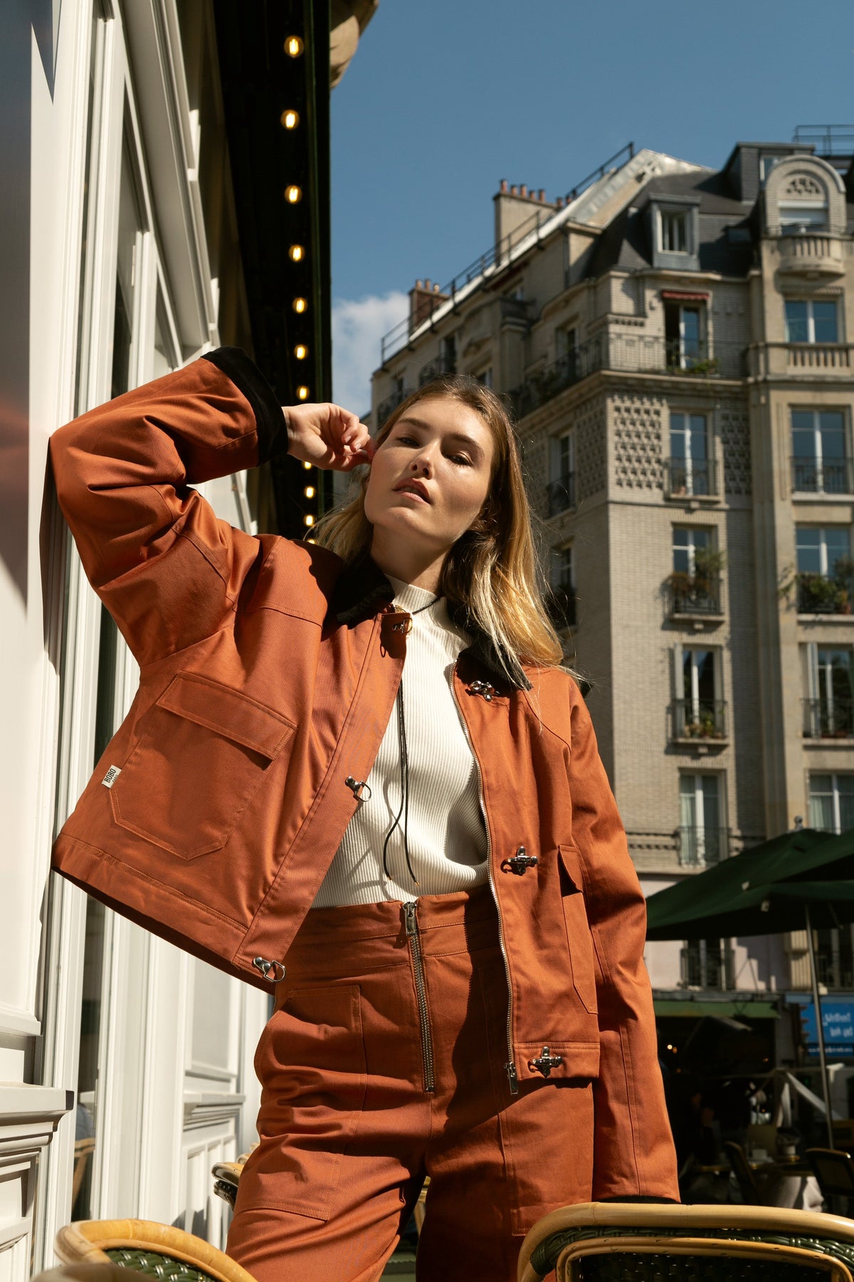 Pantalon taille haute Ivy - Terracotta