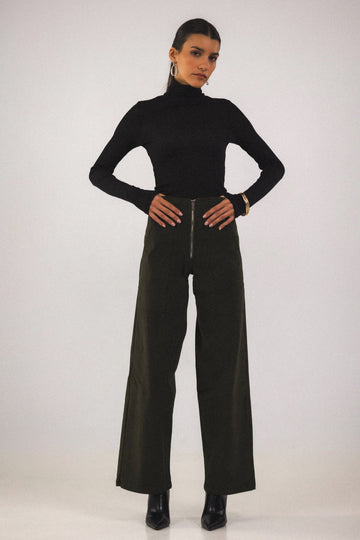 Pantalon taille haute Ivy - Vert