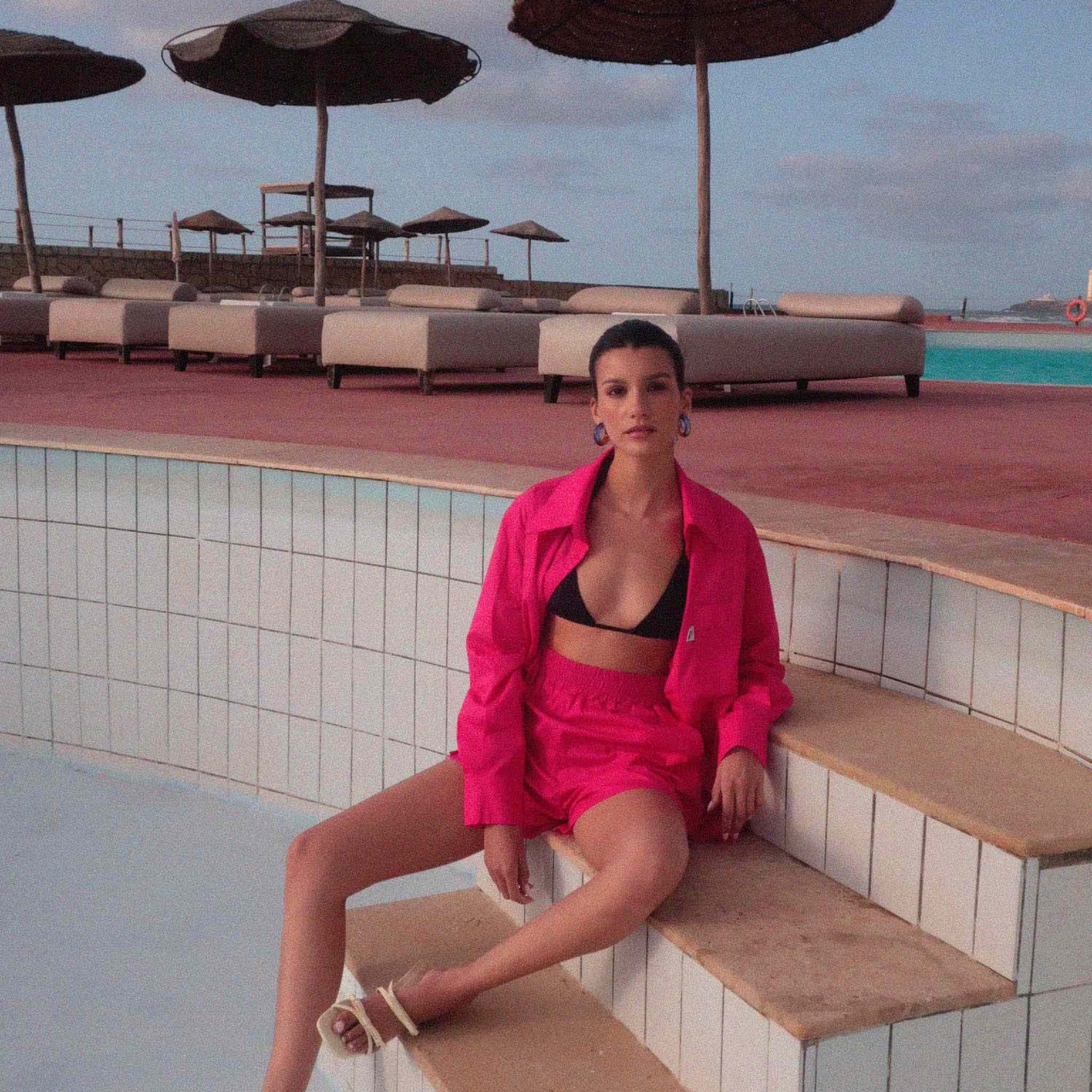 Chemise 2 en 1 fuchsia - Vittoria
