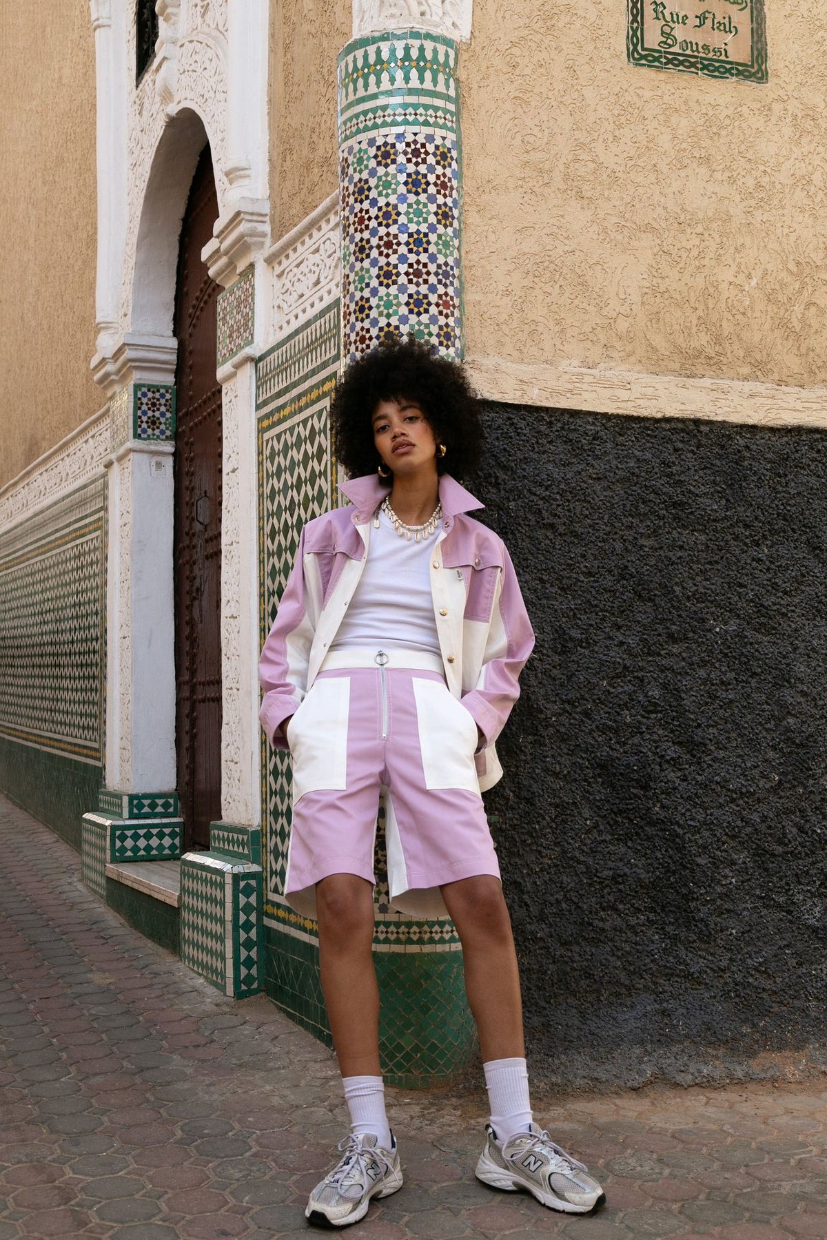 Bermuda en jean Anfa - Lilas - BOBO PARIS