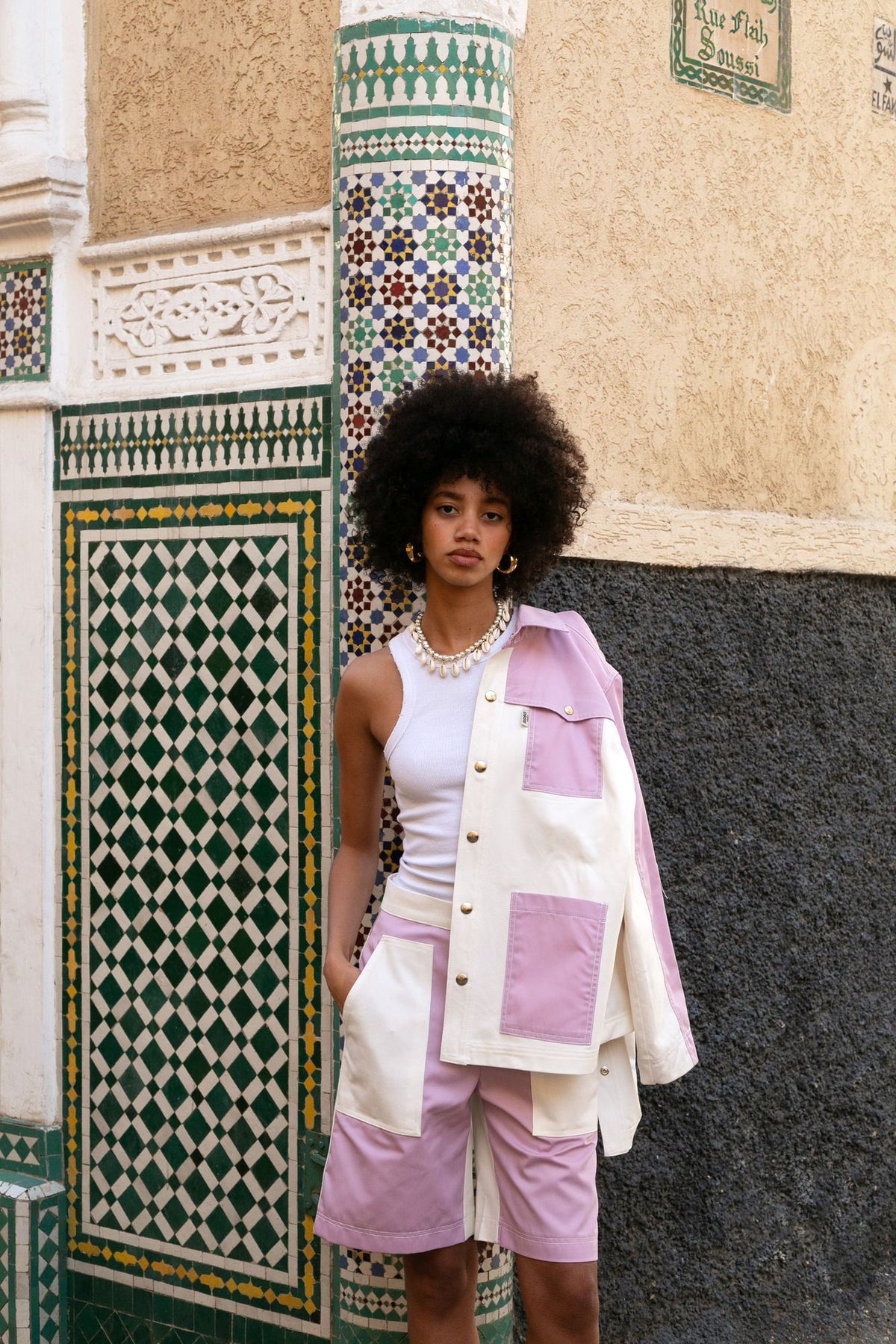 Bermuda en jean Anfa - Lilas - BOBO PARIS