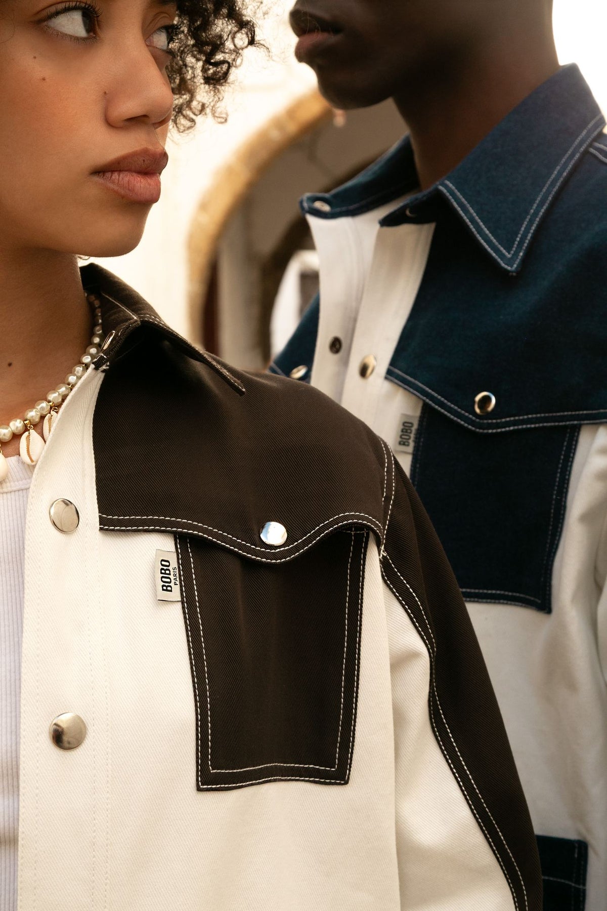 Veste en jean Gauthier - Marron - BOBO PARIS