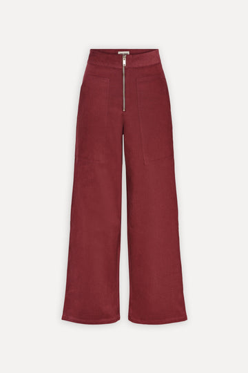 Pantalon taille haute Ivy - Bordeaux